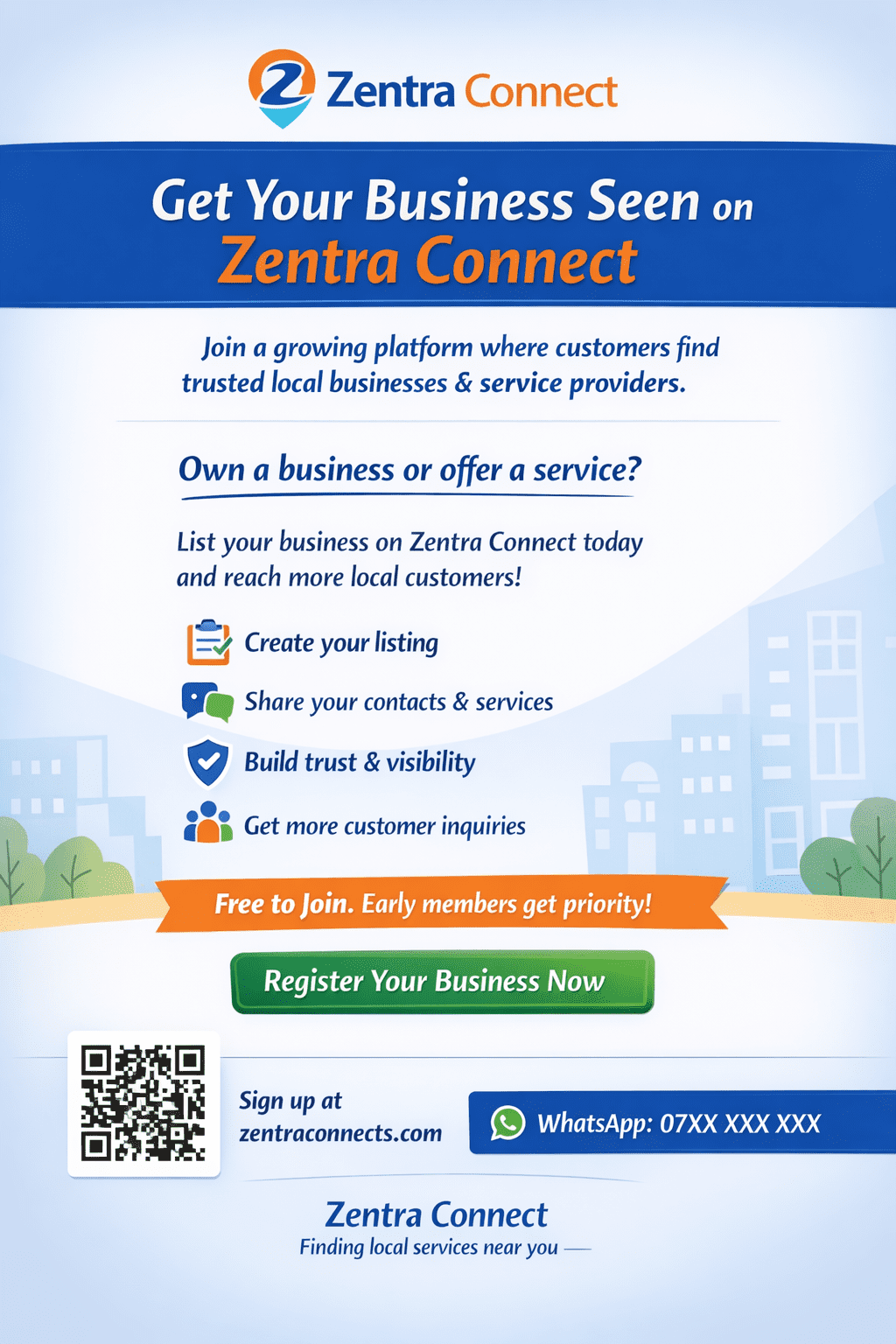 zentra invite poster